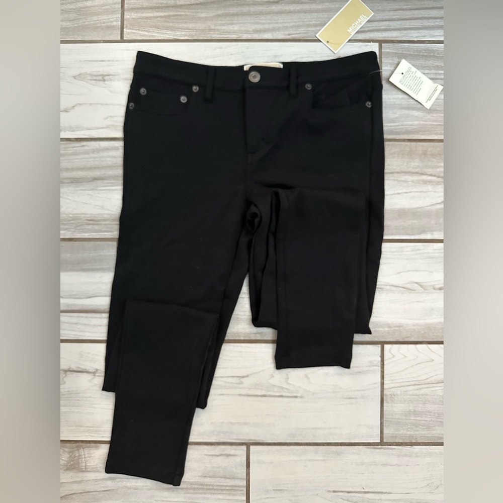 NWT: Michael, Michael Kors, Basic Business Stretch Pants, Black, 4